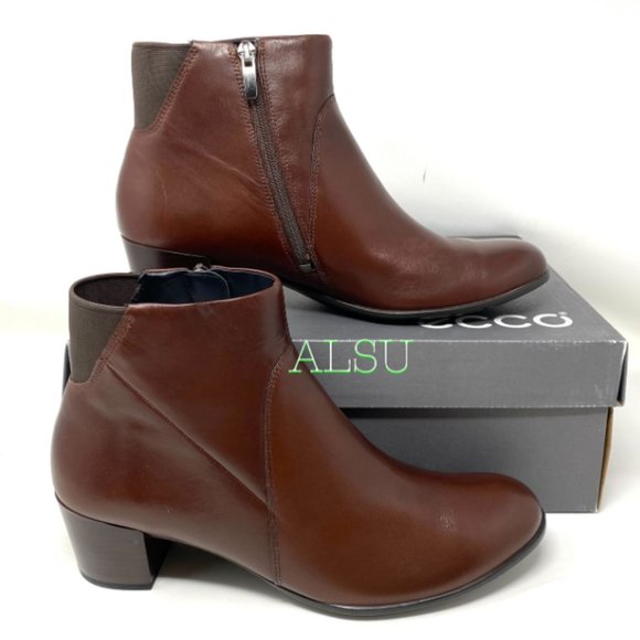 💖MEGA SALE💖 ECCO Shape Leather Mink Brown Women’s 9 Heeled Shoes 2730333 01014 - Picture 4 of 6